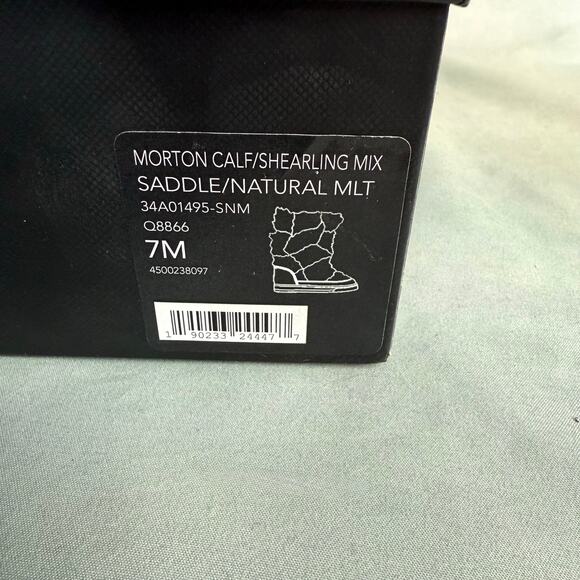 New Coach Morton Semi Matte Calf Leather & Shearling Hidden Wedge Bootie - Picture 10 of 10